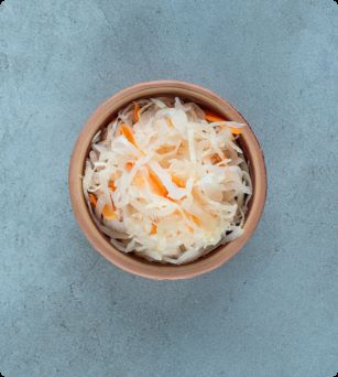 bakje met gefermenteerde groente