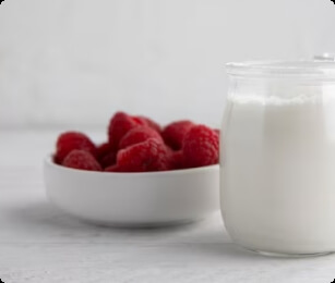 yoghurt met frambozen